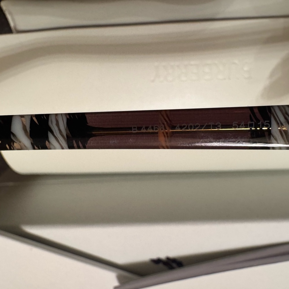 Burberry Check Pattern Cat-Eye Sunglasses with Brown Lenses - Picture 6 of 9